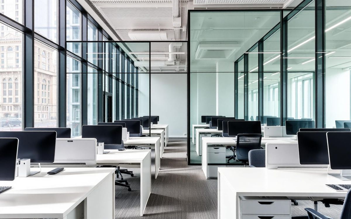 Modern minimalist office space